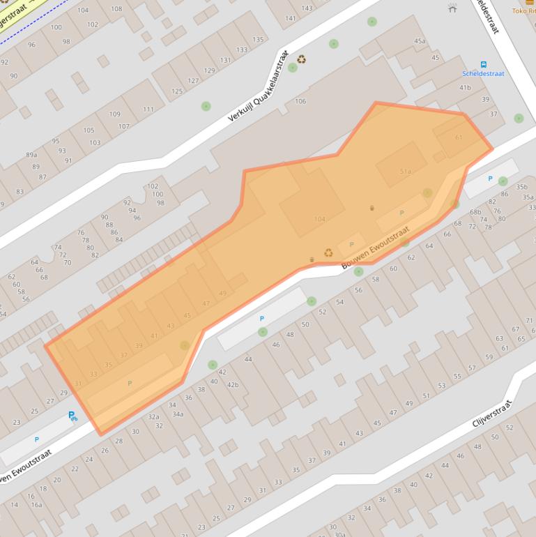 Kaart van postcodegebied 4381PP.