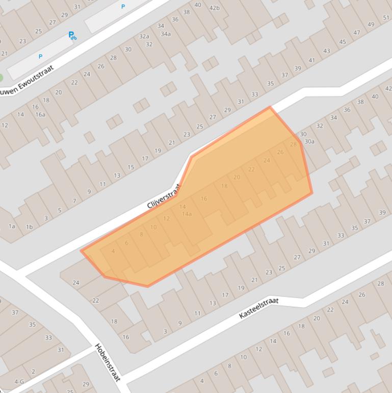 Kaart van postcodegebied 4381PW.