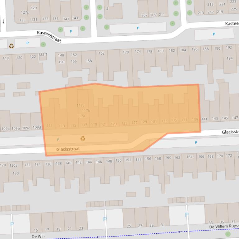 Kaart van postcodegebied 4381SC.