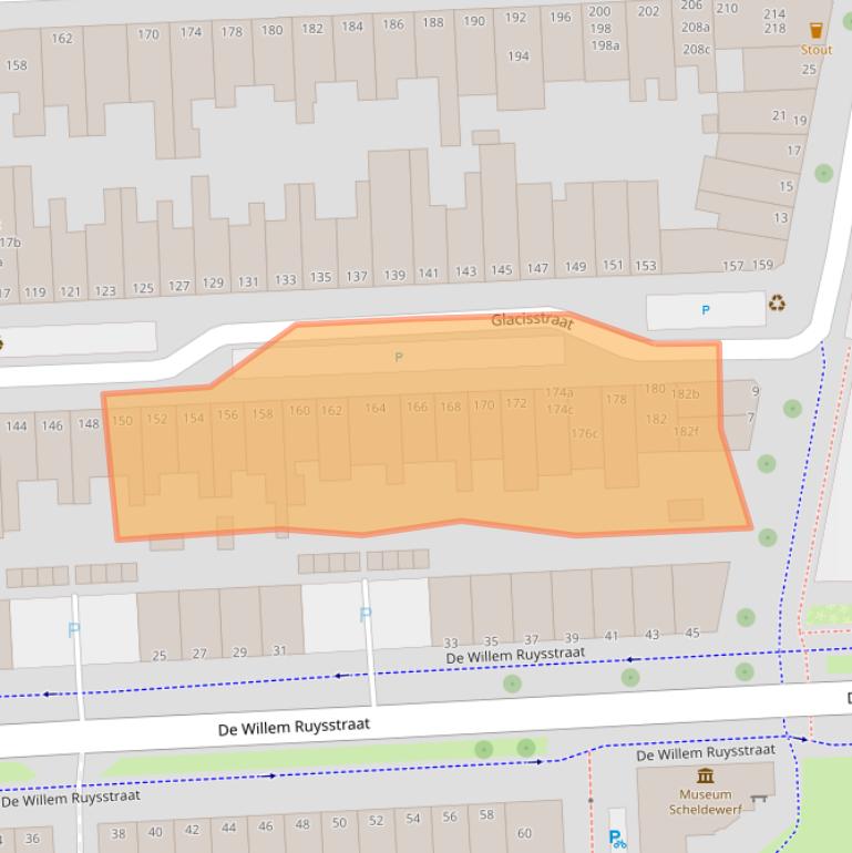 Kaart van postcodegebied 4381SH.