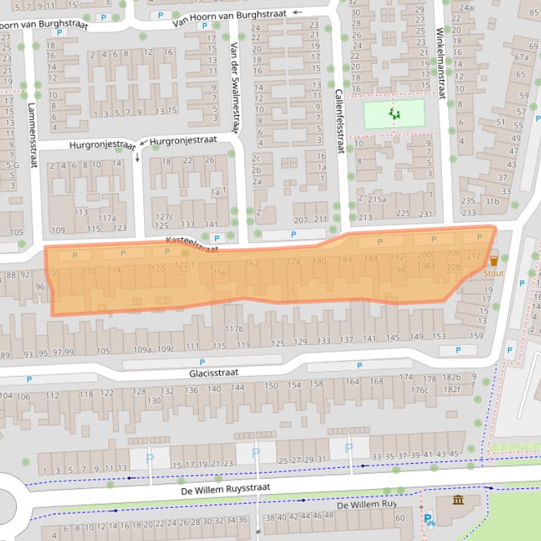 Kaart van postcodegebied 4381SN.