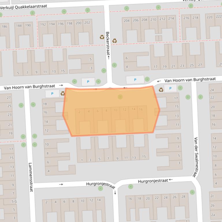 Kaart van postcodegebied 4381SV.