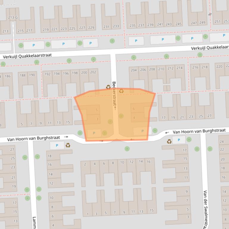 Kaart van postcodegebied 4381SW.