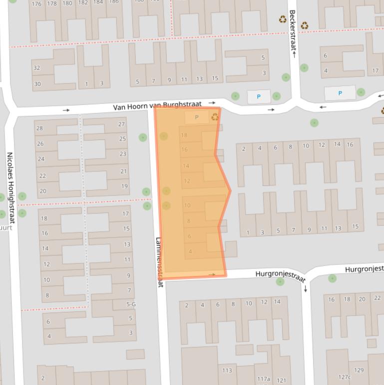 Kaart van postcodegebied 4381SZ.