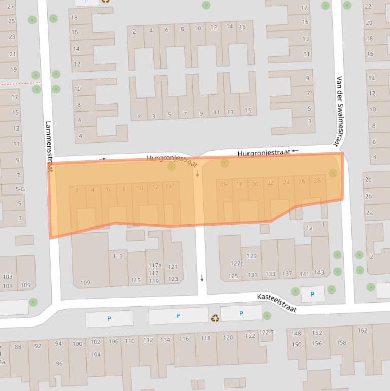 Kaart van postcodegebied 4381TB.