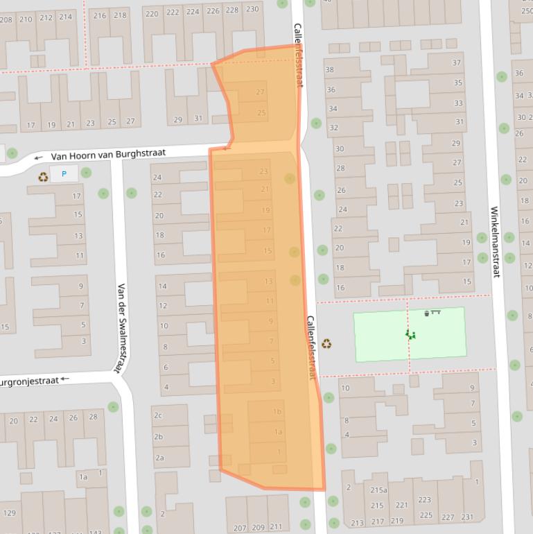 Kaart van postcodegebied 4381TE.