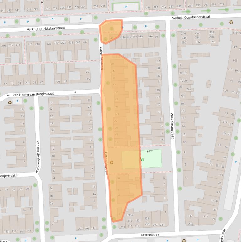 Kaart van postcodegebied 4381TG.