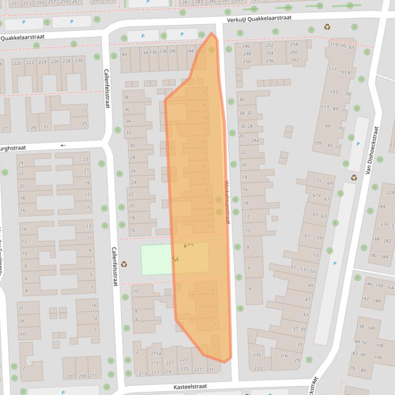Kaart van postcodegebied 4381TH.