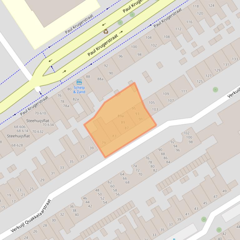 Kaart van postcodegebied 4381TK.