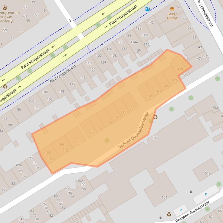 Kaart van postcodegebied 4381TL.