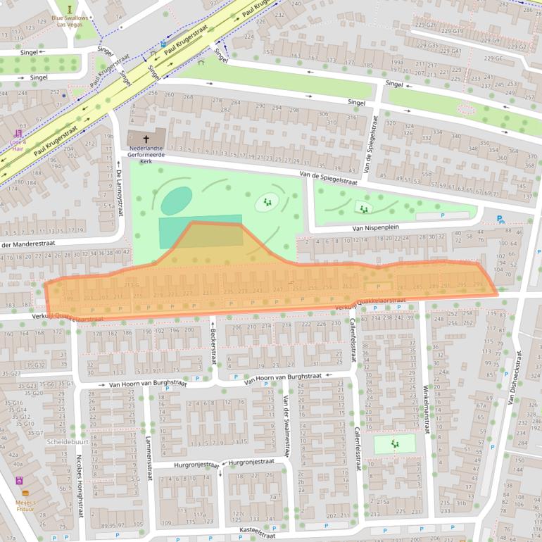 Kaart van postcodegebied 4381TN.