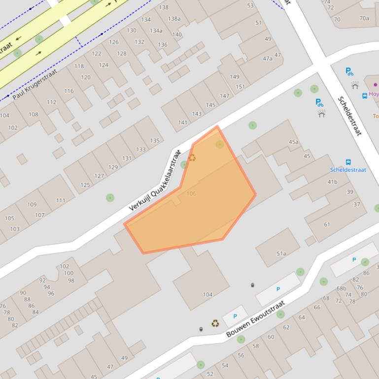 Kaart van postcodegebied 4381TR.