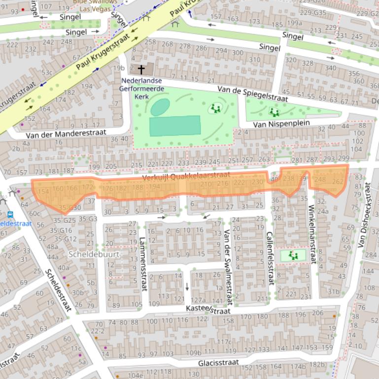 Kaart van postcodegebied 4381TS.