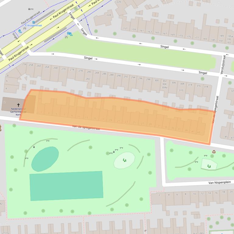 Kaart van postcodegebied 4381VB.