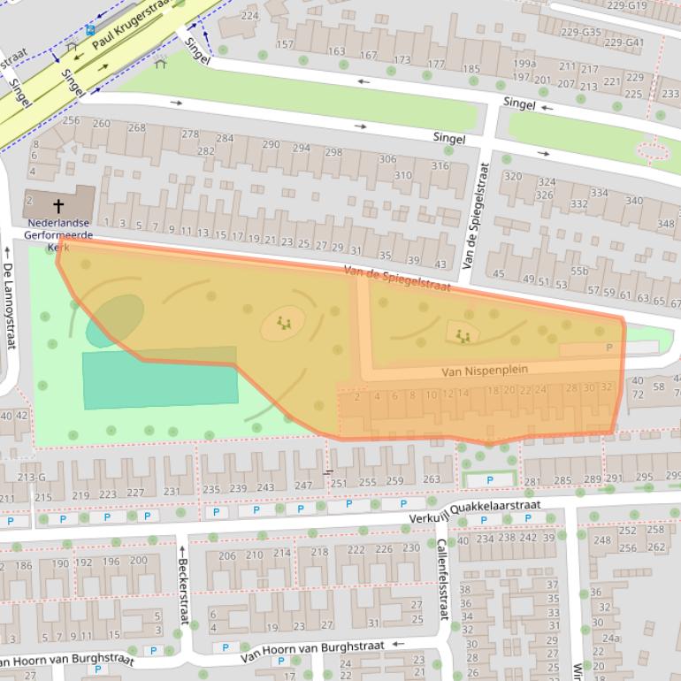 Kaart van postcodegebied 4381VD.
