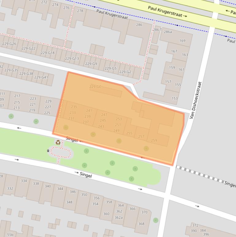 Kaart van postcodegebied 4381VJ.