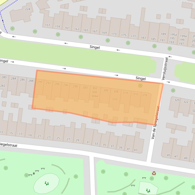 Kaart van postcodegebied 4381VM.