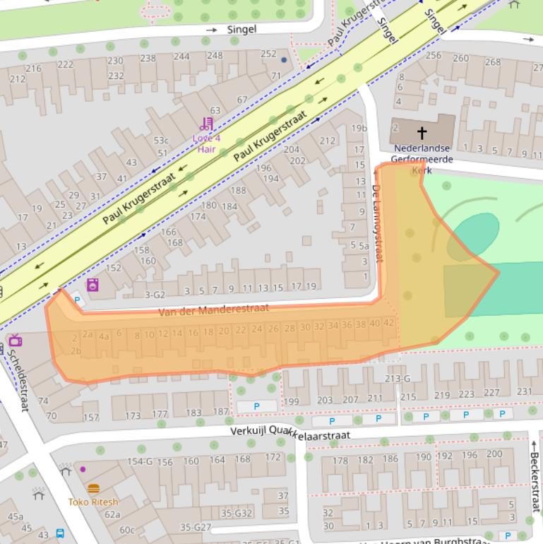 Kaart van postcodegebied 4381VS.