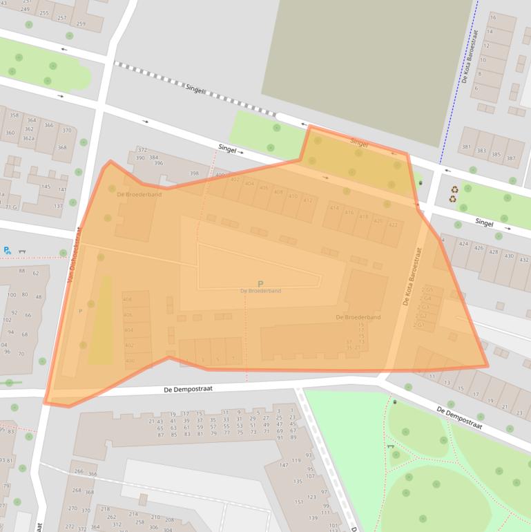 Kaart van postcodegebied 4381VX.