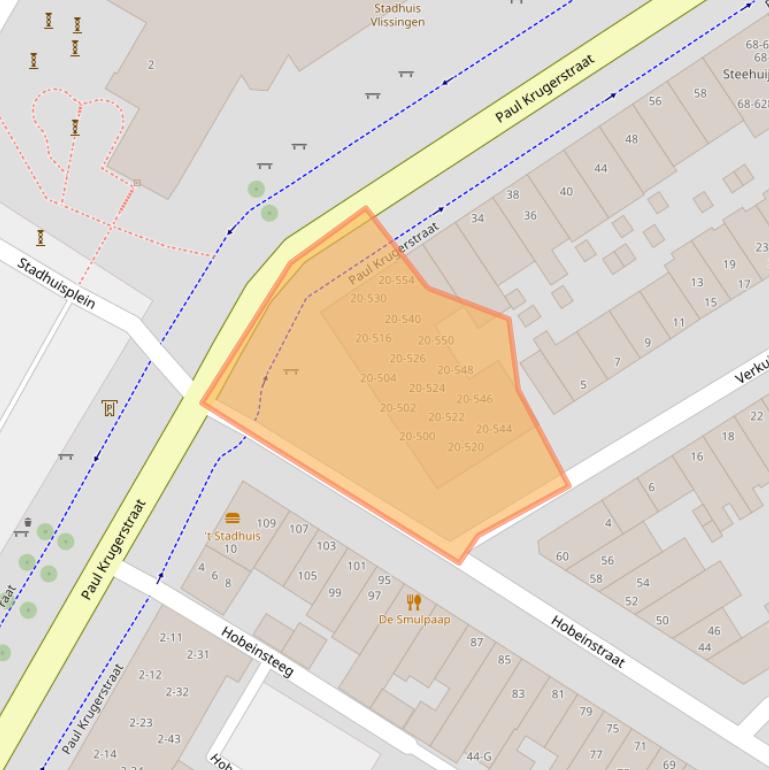 Kaart van postcodegebied 4381WD.