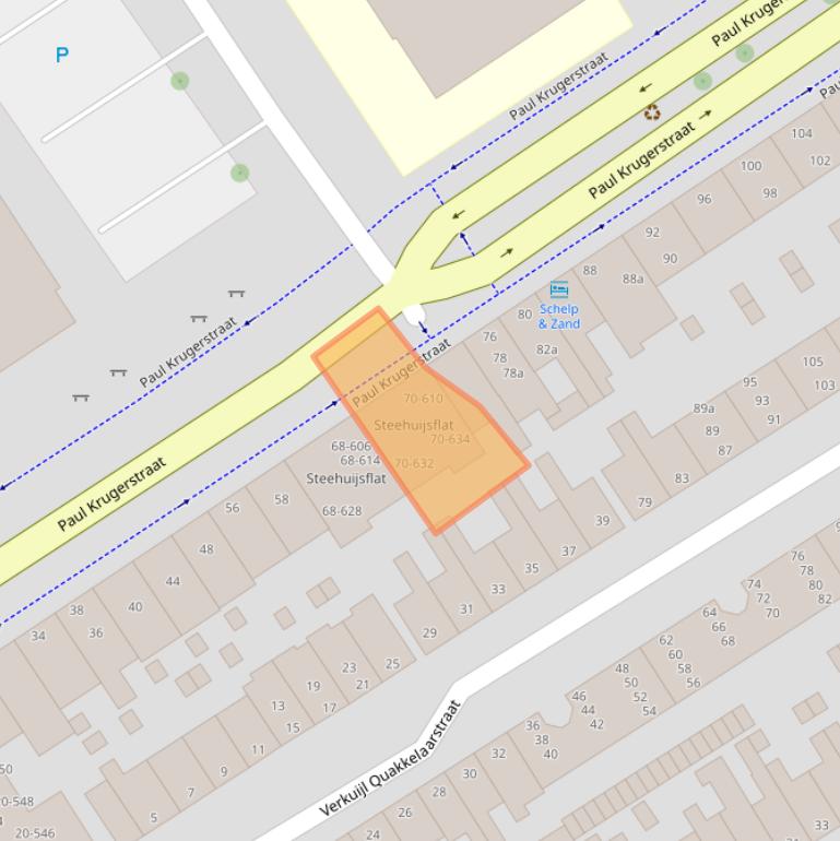 Kaart van postcodegebied 4381WG.