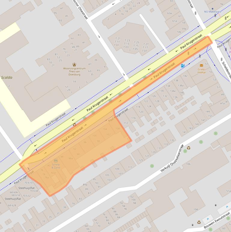 Kaart van postcodegebied 4381WH.