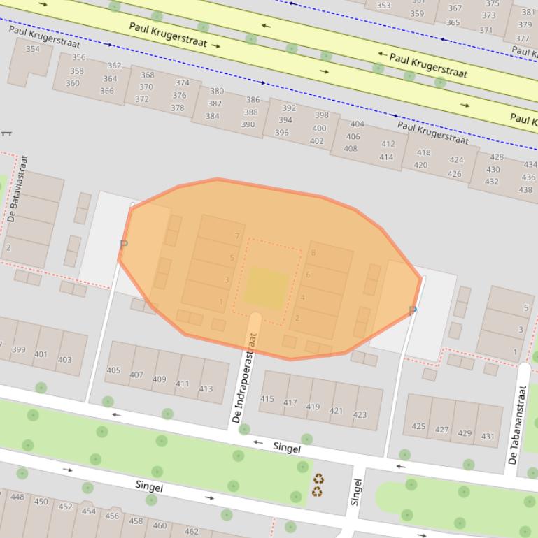 Kaart van postcodegebied 4381WW.