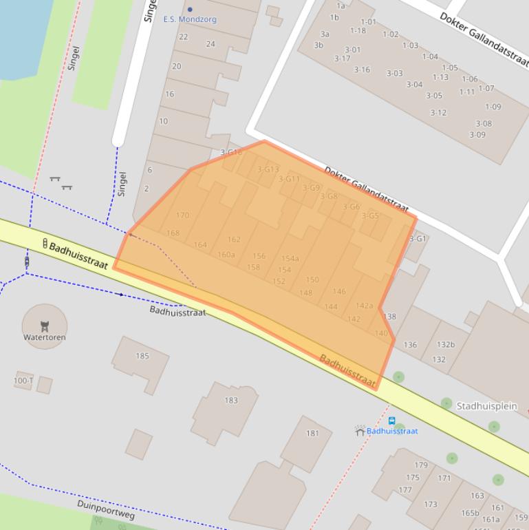 Kaart van postcodegebied 4382AP.