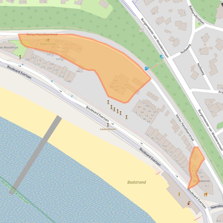 Kaart van postcodegebied 4382AS.