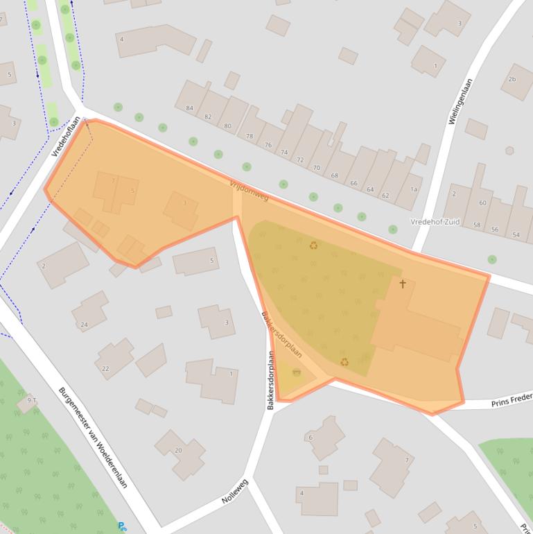 Kaart van postcodegebied 4382BA.