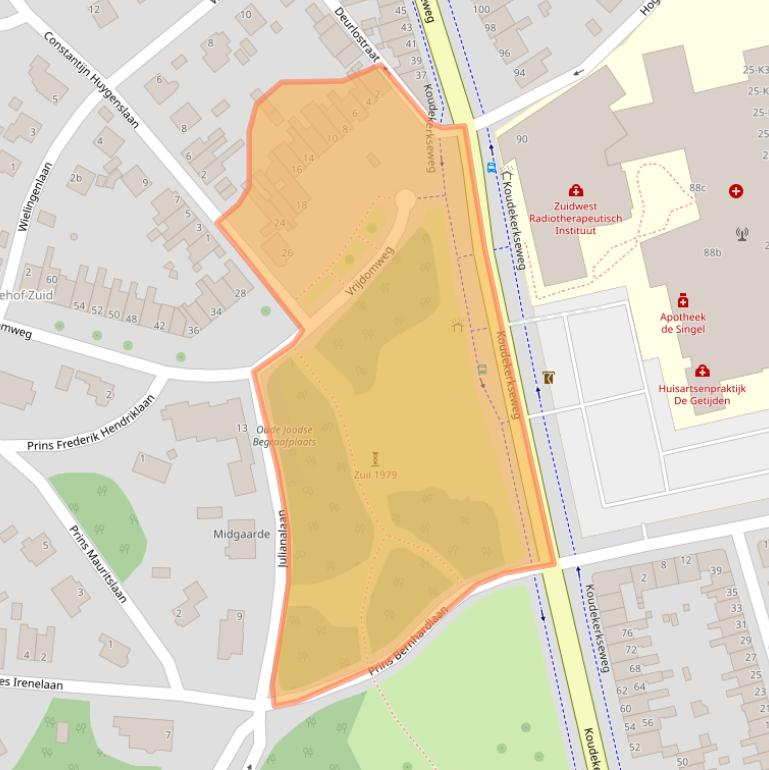 Kaart van postcodegebied 4382BB.