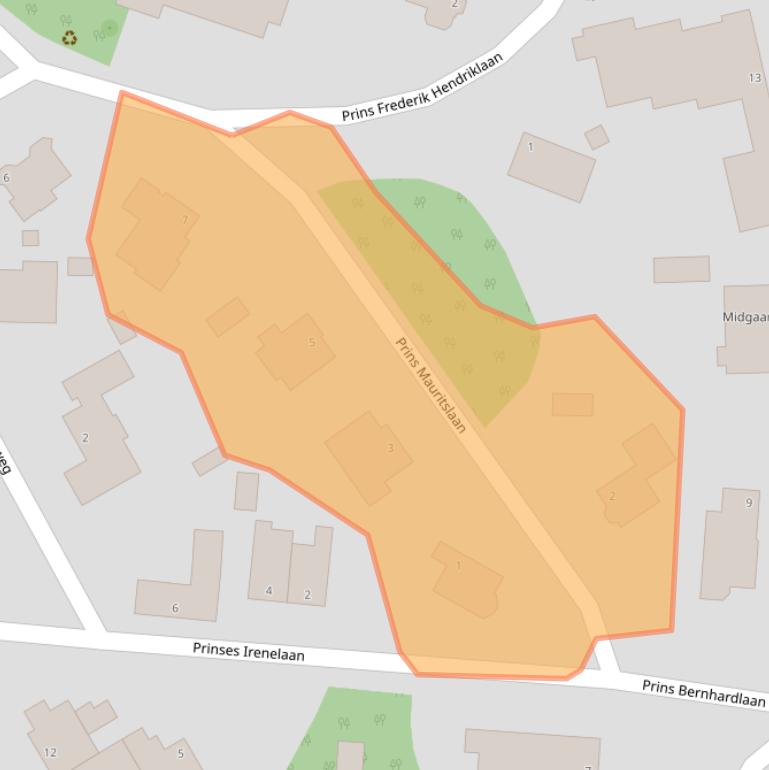 Kaart van postcodegebied 4382BK.