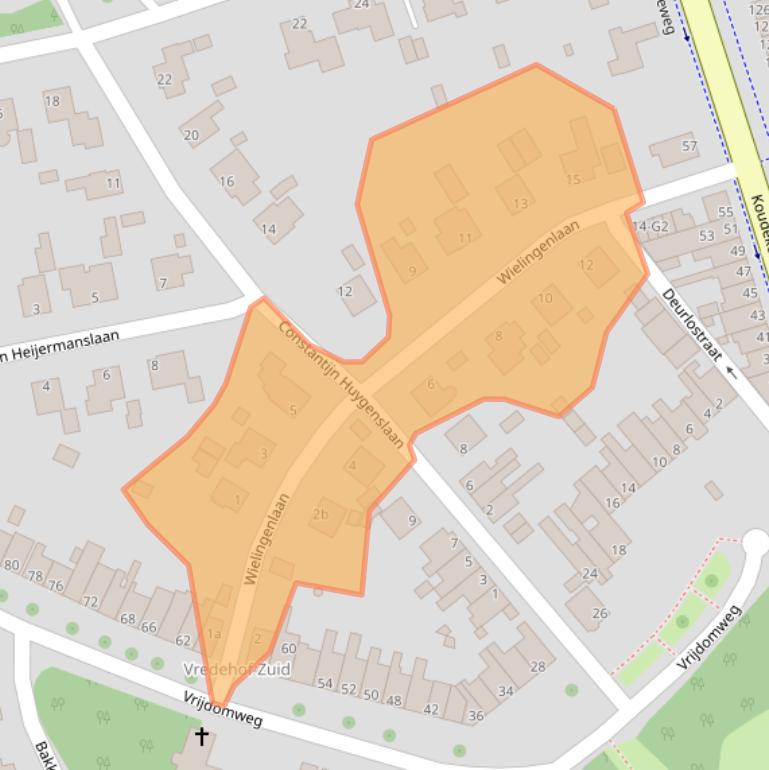 Kaart van postcodegebied 4382BL.