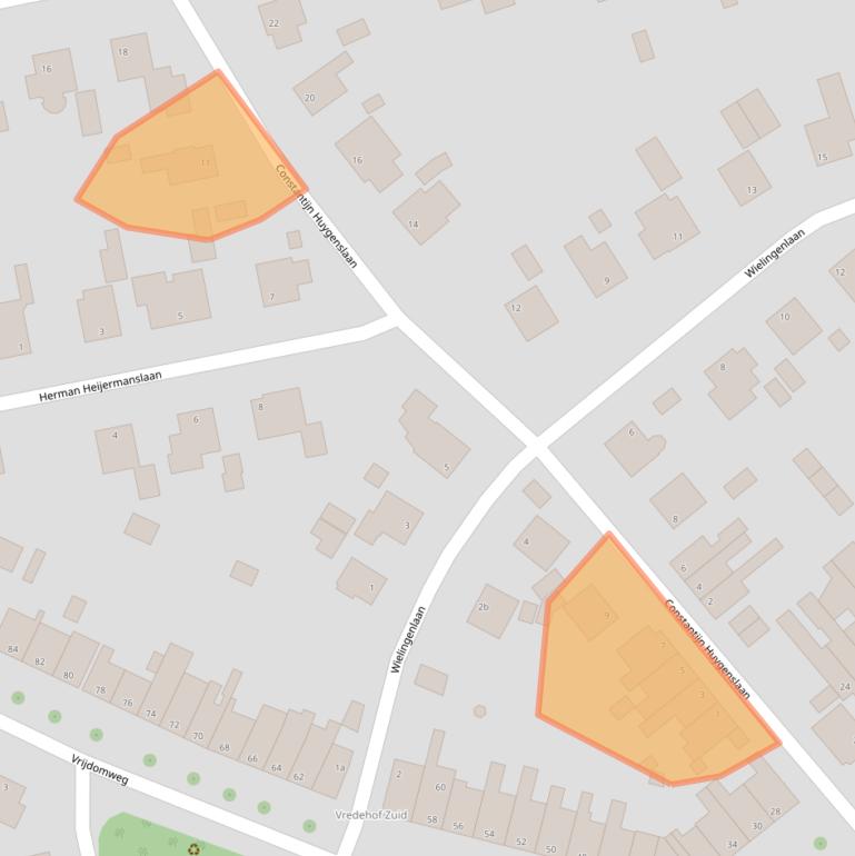Kaart van postcodegebied 4382BN.