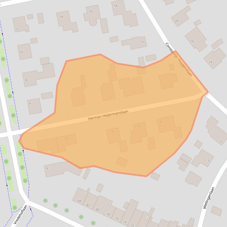 Kaart van postcodegebied 4382BR.