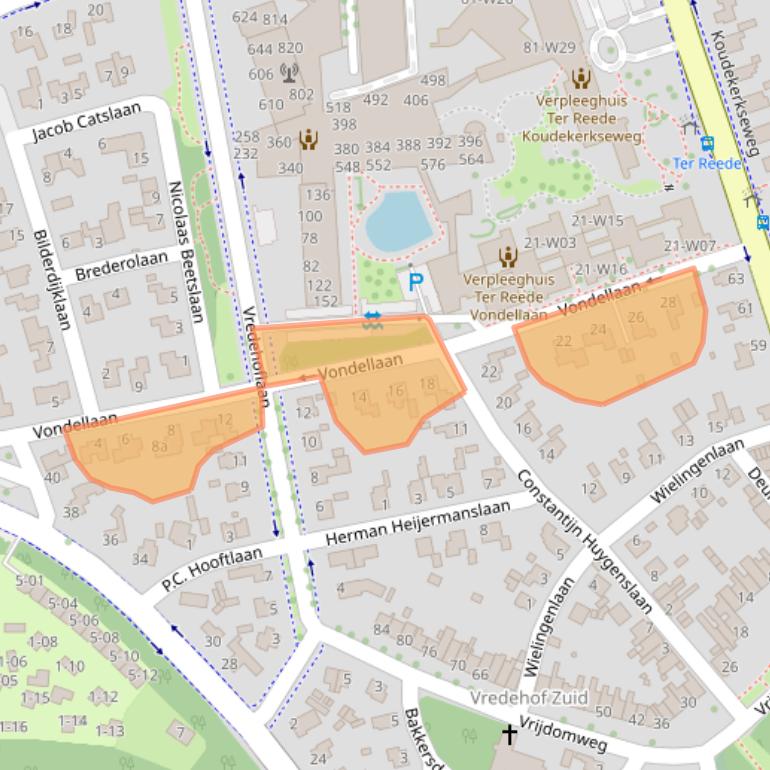 Kaart van postcodegebied 4382BX.