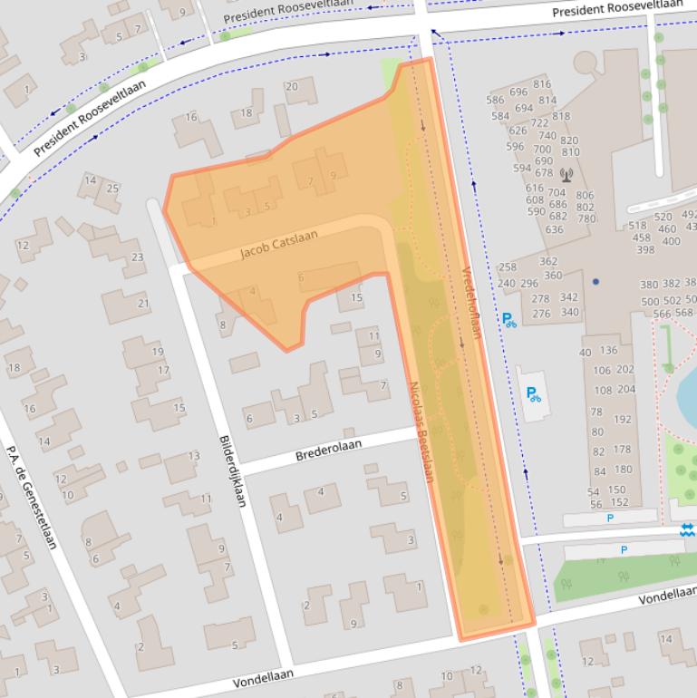 Kaart van postcodegebied 4382CC.