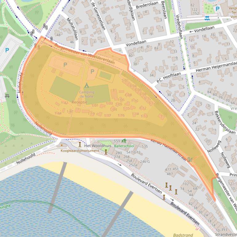 Kaart van postcodegebied 4382CL.