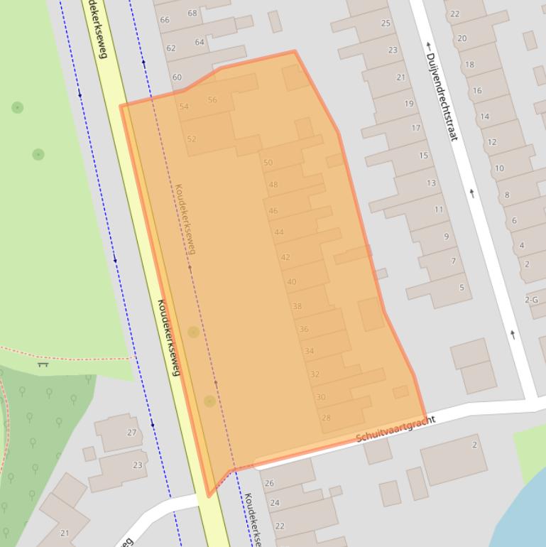 Kaart van postcodegebied 4382EC.