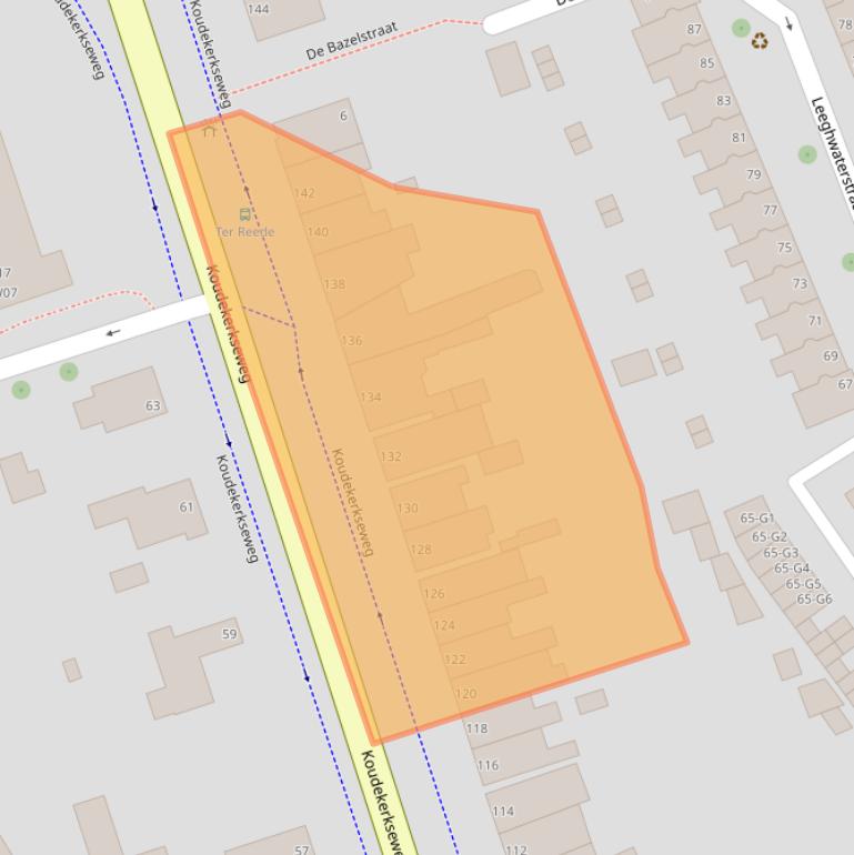 Kaart van postcodegebied 4382EL.