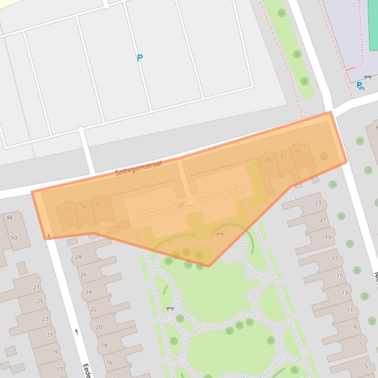 Kaart van postcodegebied 4382EP.