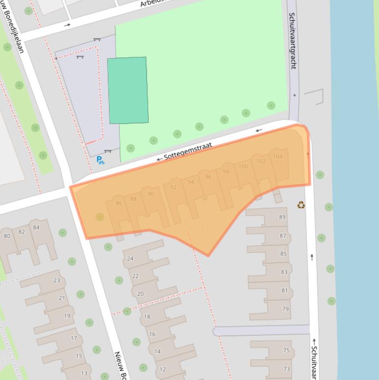 Kaart van postcodegebied 4382ER.