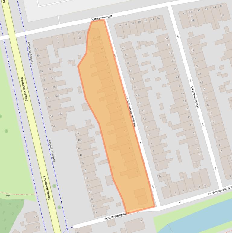Kaart van postcodegebied 4382ET.