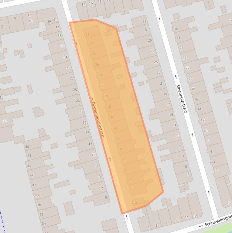 Kaart van postcodegebied 4382EV.
