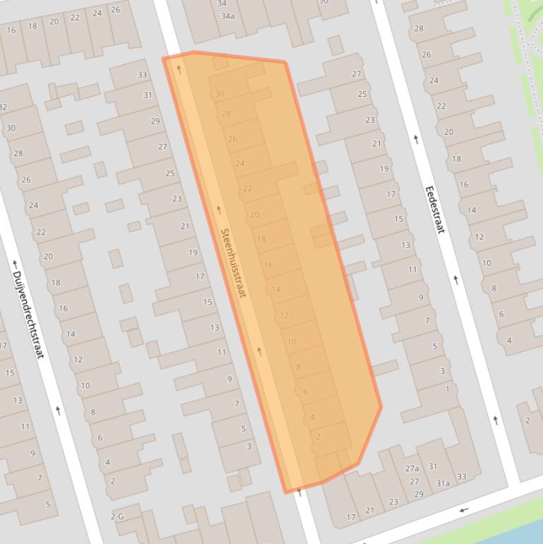 Kaart van postcodegebied 4382EX.
