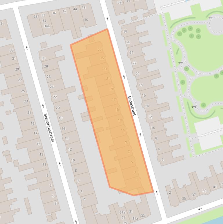 Kaart van postcodegebied 4382EZ.