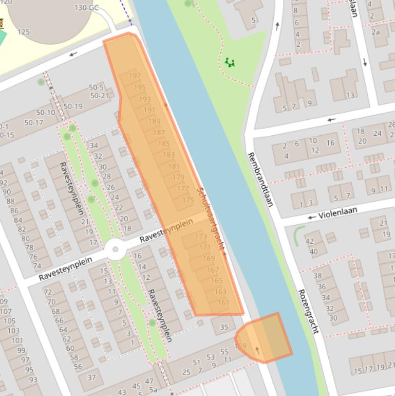 Kaart van postcodegebied 4382GL.