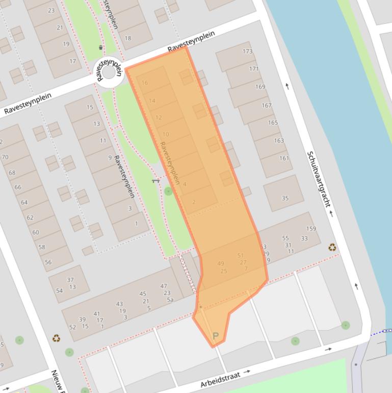 Kaart van postcodegebied 4382GW.