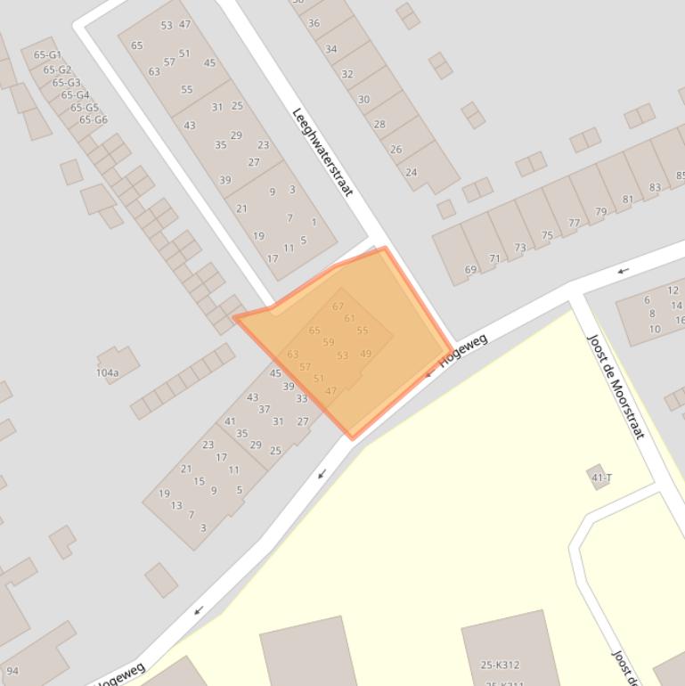 Kaart van postcodegebied 4382JC.