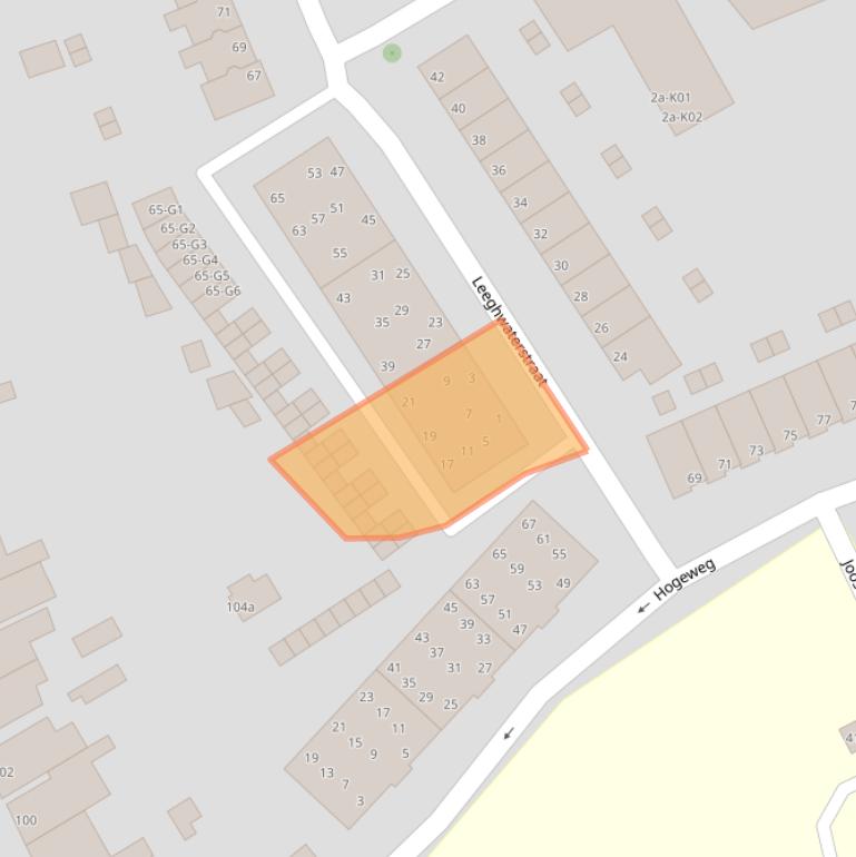 Kaart van postcodegebied 4382JH.